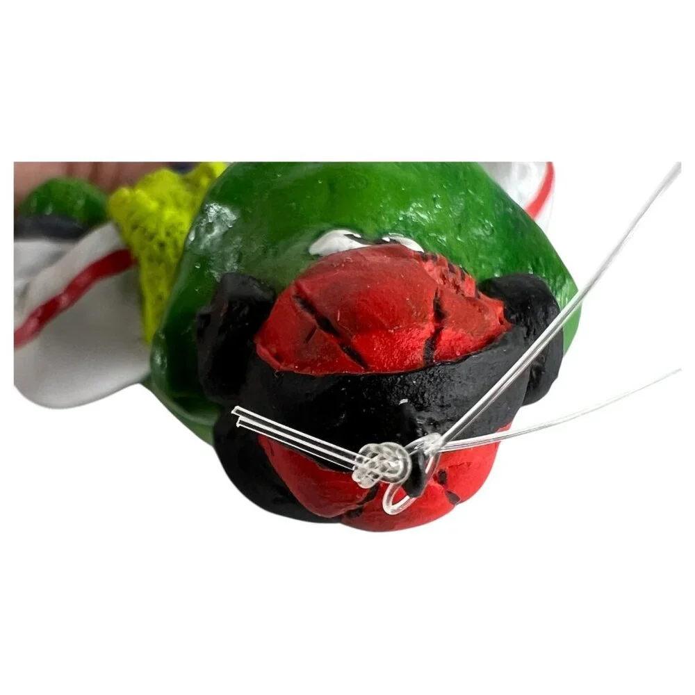 Turtle Jogger Runner Christmas Ornament Jointed  With Headphones & Sneakers 5.5”